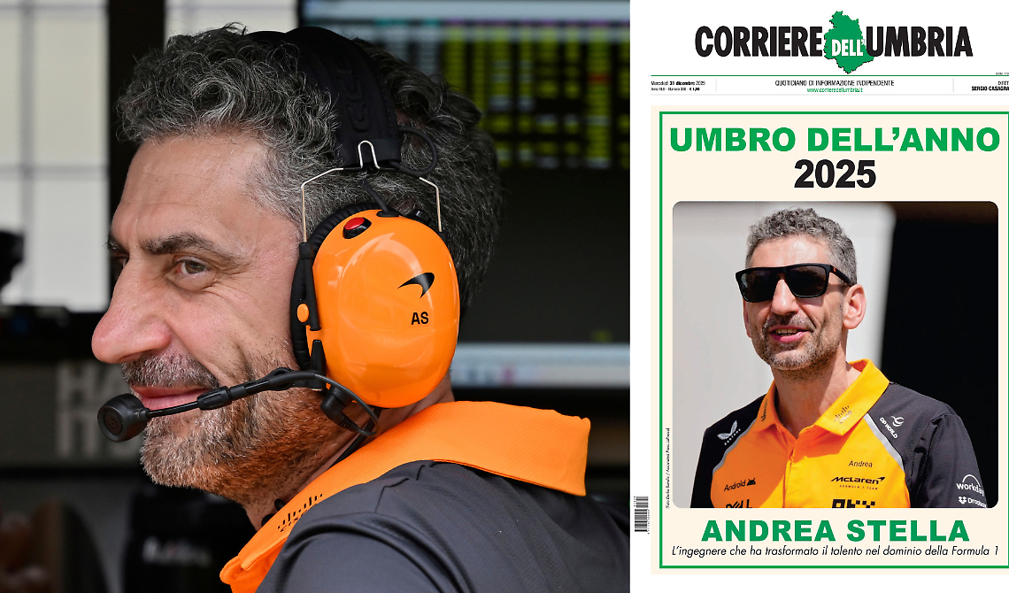 Il Corriere dell'Umbria ha svelato l'Umbro dell'Anno 2025: &egrave; Andrea Stella, Team Principal della McLaren